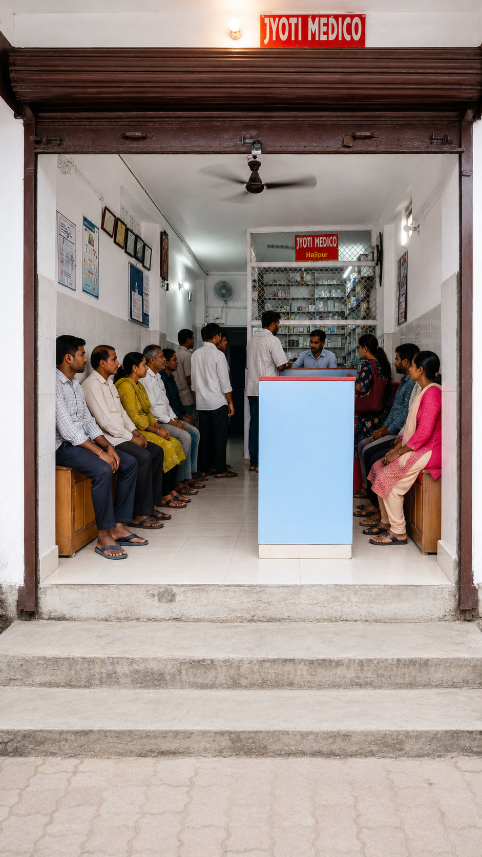 Positive Health Care Hajipur waiting area